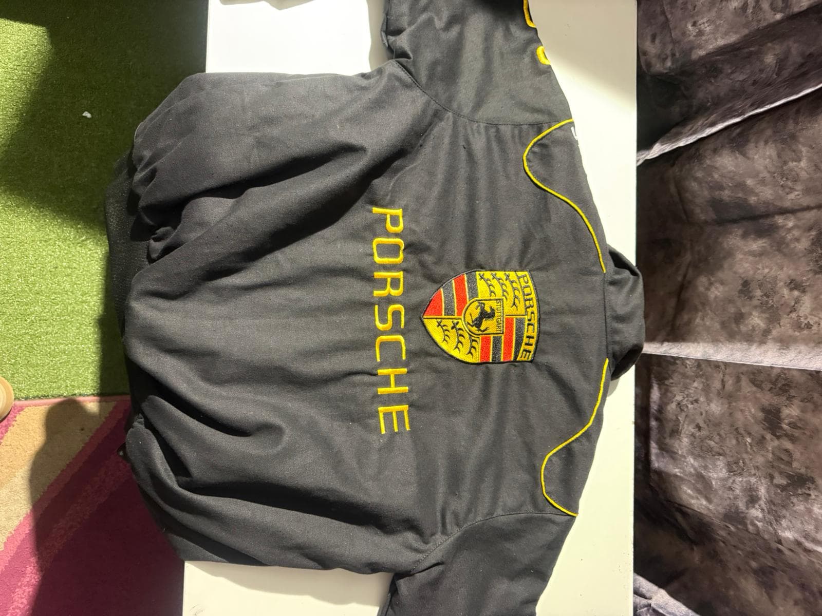 Porsche Racing Jacket Black Nylon 90s