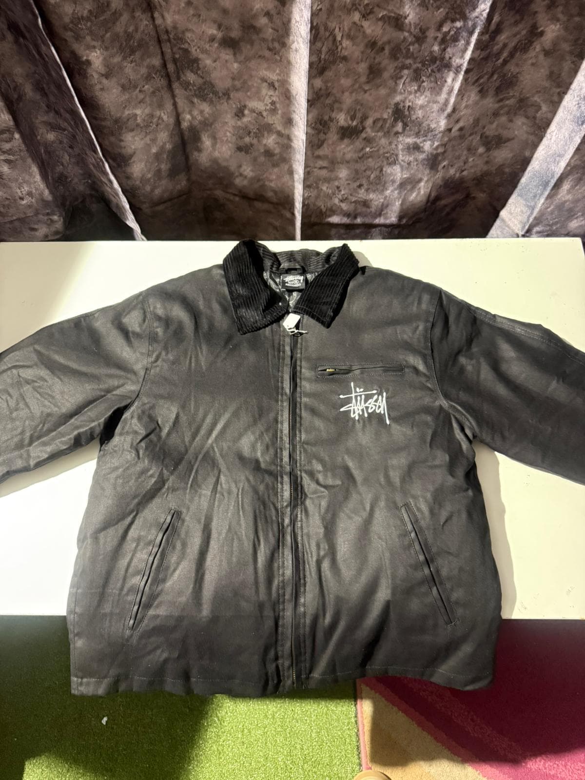 Stüssy Nylon Bomber Jacket Embroidered Logo 90s
