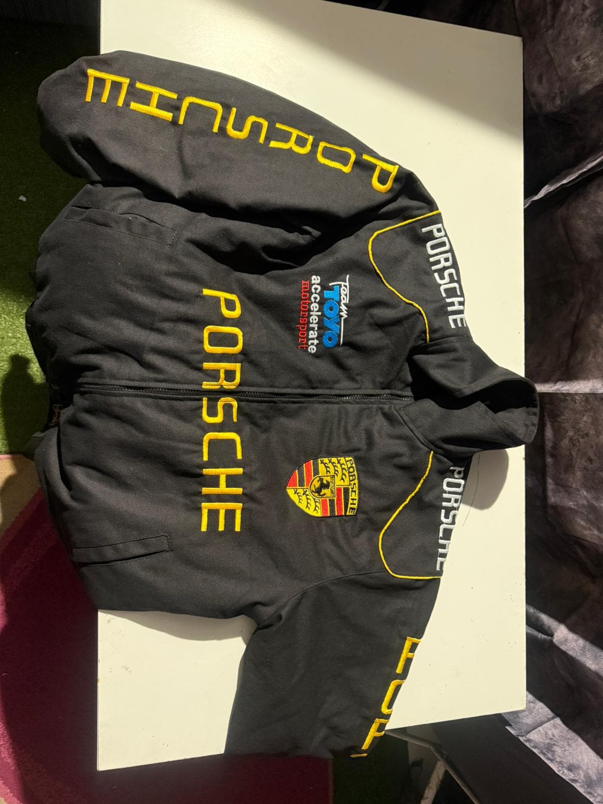 Porsche Motorsport Racing Jacket Black Yellow 00s