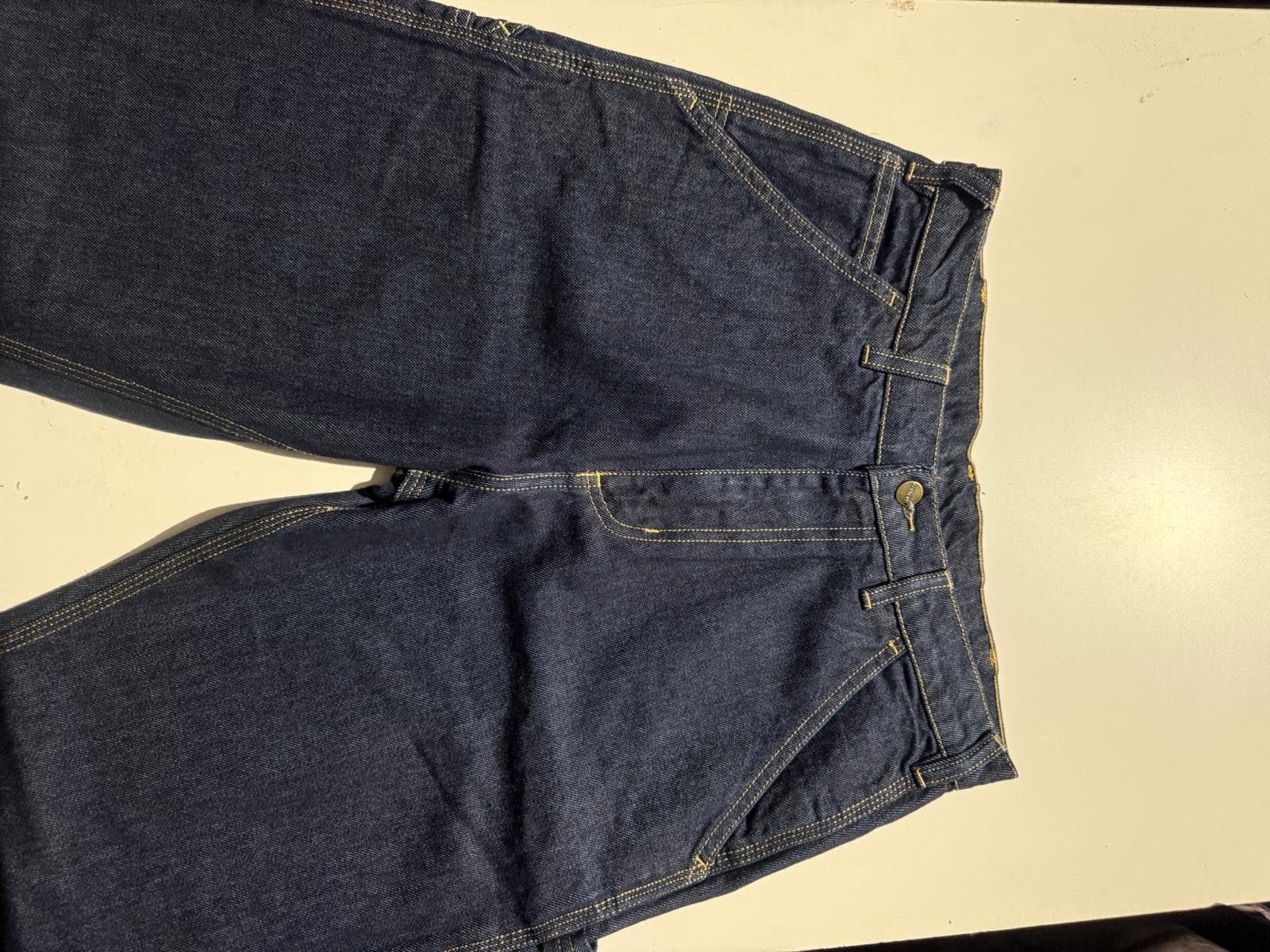 Vintage High-Waist Denim Jeans Dark Blue 90s
