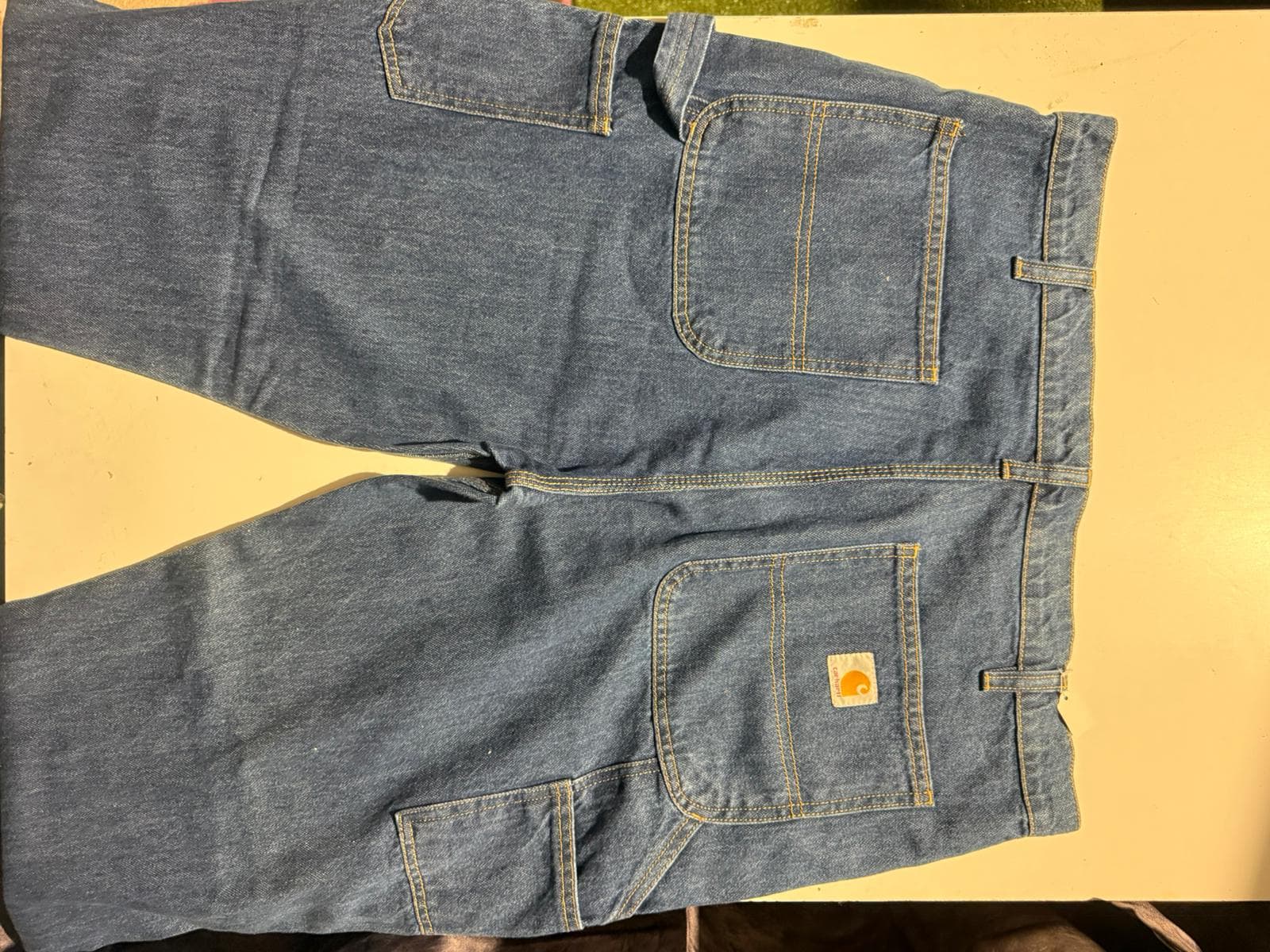 Carhartt Carpenter Jeans Vintage 90s Workwear Grey