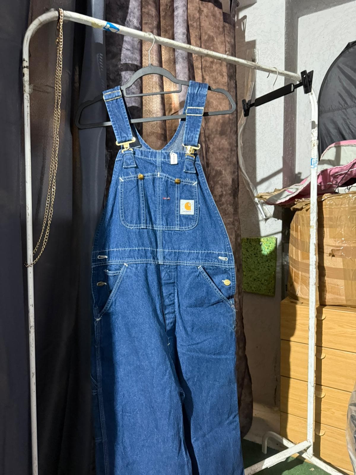 Carhartt Denim Bib Overalls 90s Workwear