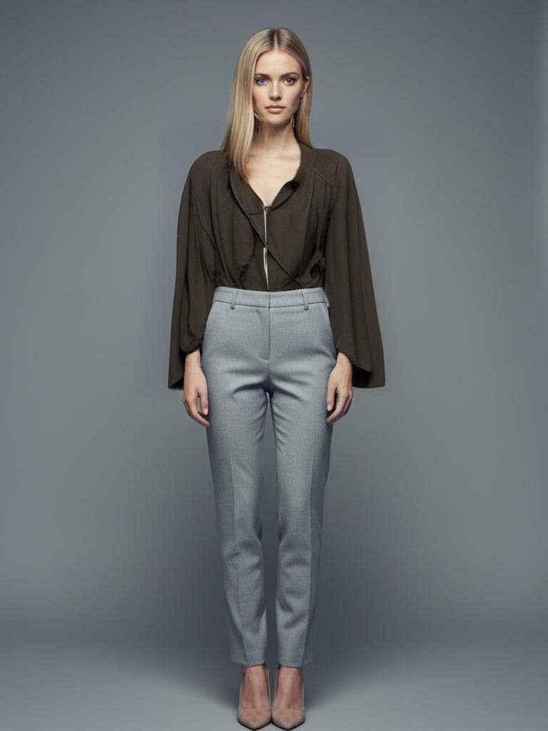 H&M Oversized Cardigan Khaki Brown 00s