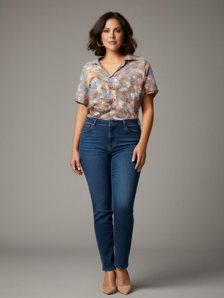 Vintage 90s Floral Print Cotton Shirt, Periwinkle & Pink