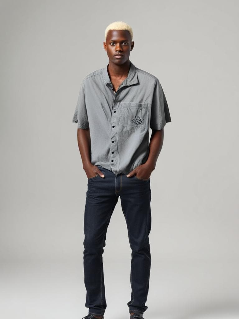 Burberry Vintage Light Blue Cotton Shirt S/S 90s