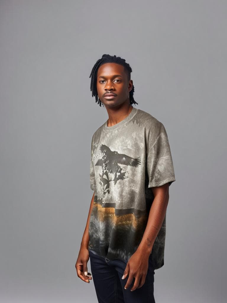 David Gilmour Rattle The Cage tie-dye tee, 90s band merch