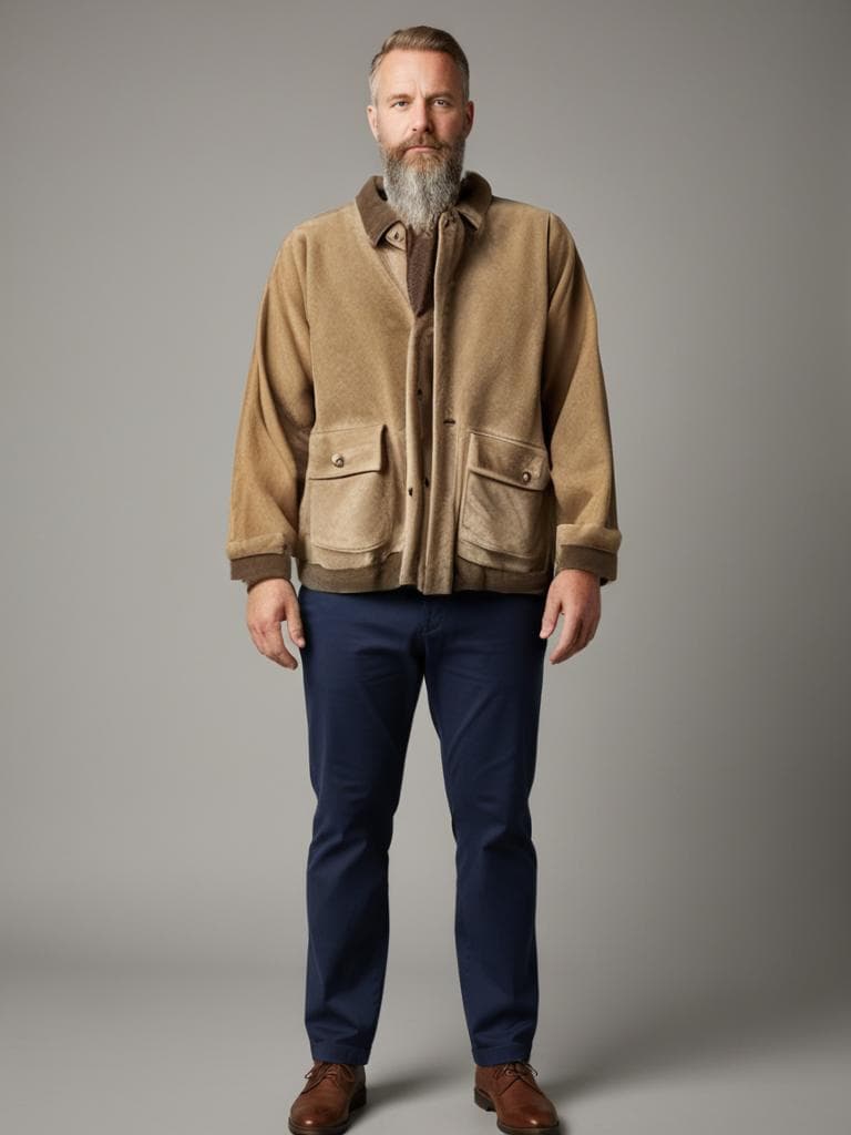 Vintage Beige Suede Jacket 90s Classic Silhouette