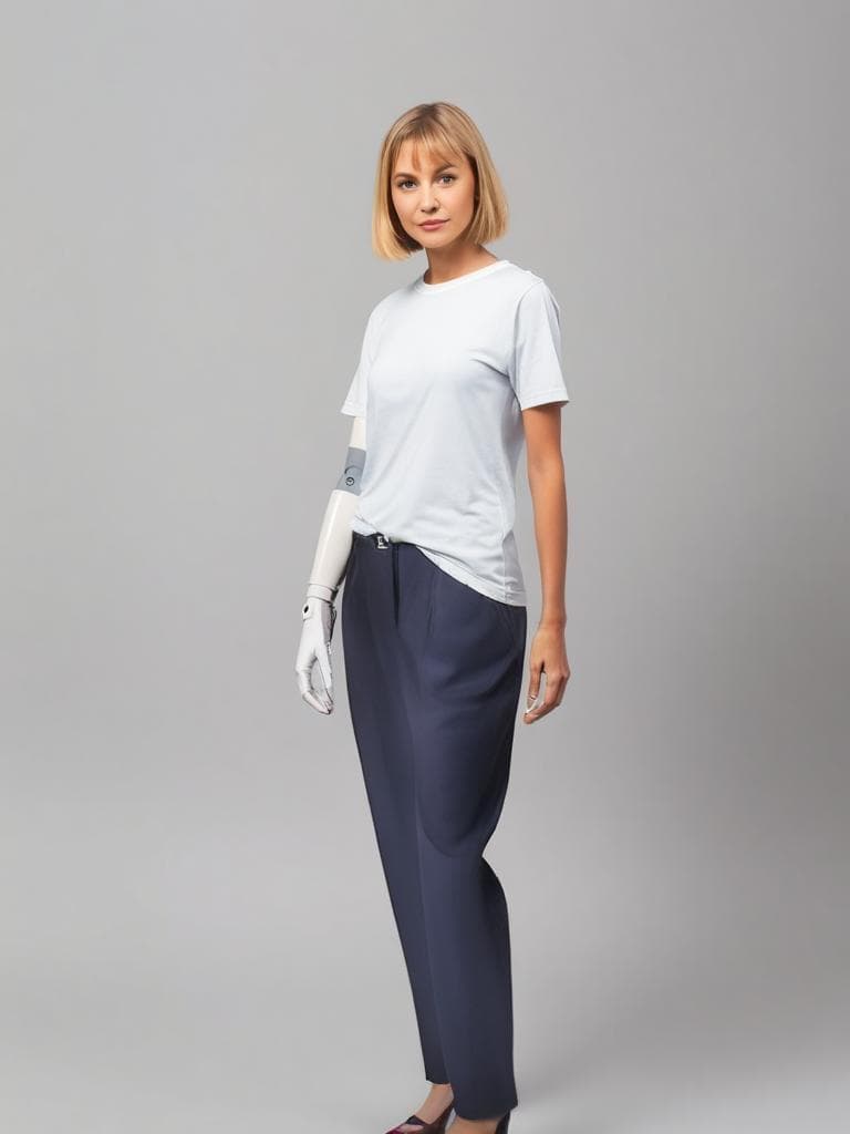Vintage Navy Linen-Cotton High-Waist Trousers, 90s