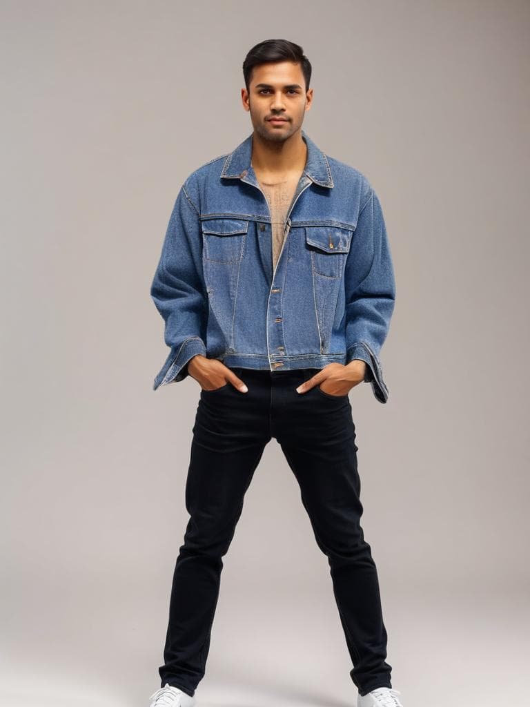 AlexCal Denim Jacket 90s Blue Vintage