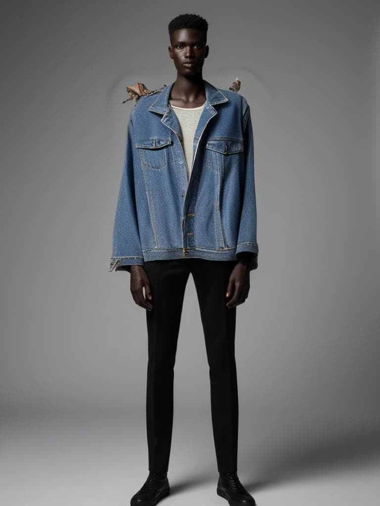 Alfred Dunhill Denim Jacket 90s Blue