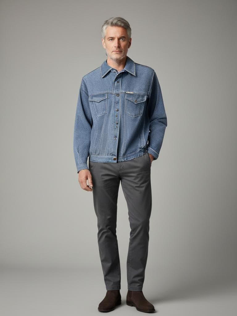 Da Hui Denim Jacket Classic Blue 90s
