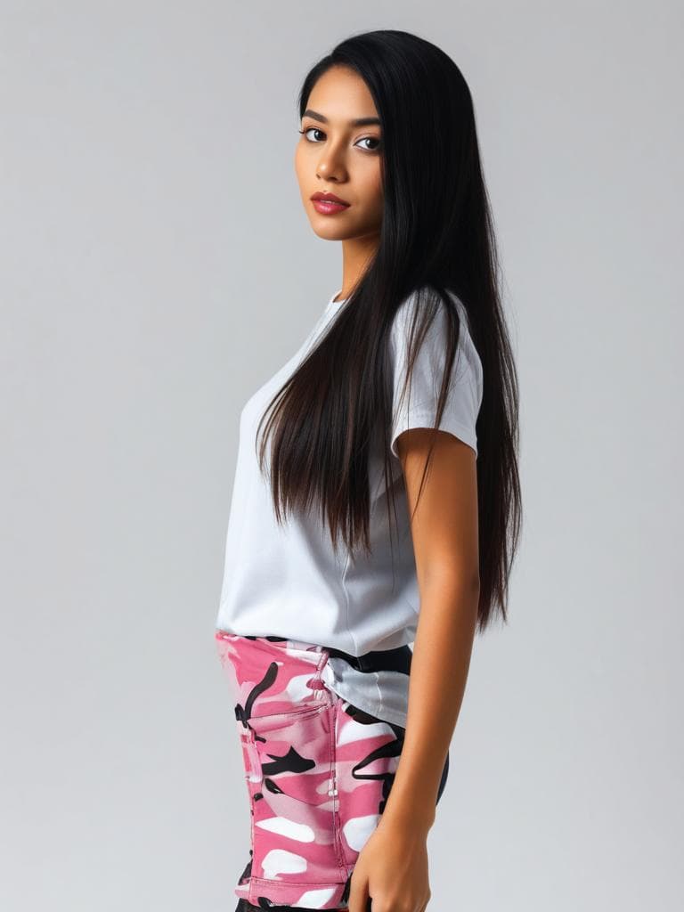 Pink Camo Cargo Shorts Y2K Streetwear, M