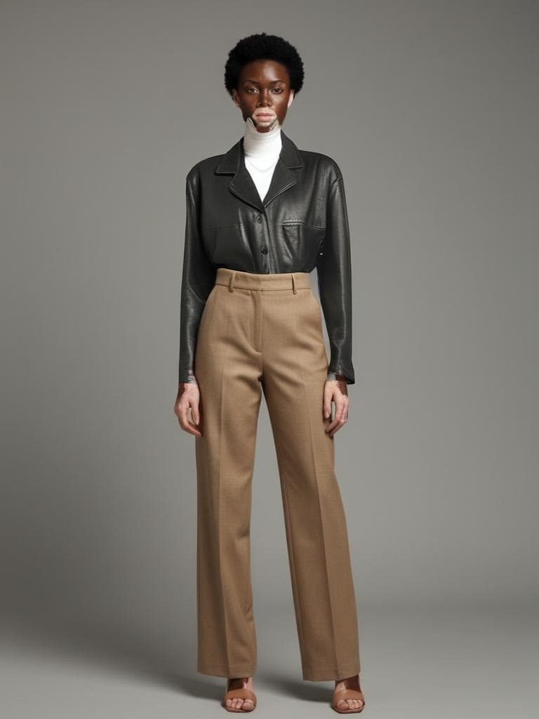 FUS Collection Black Leather Blazer, 90s